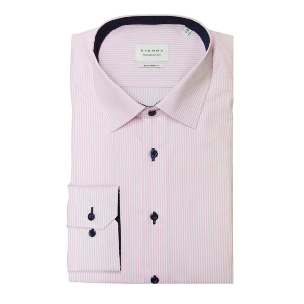 ETERNA Pink Fine Striped Shirt