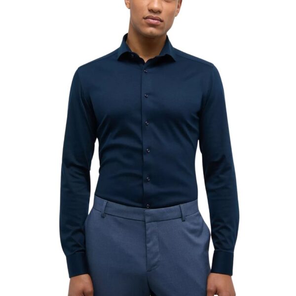 ETERNA Soft Jersey Navy Shirt 3