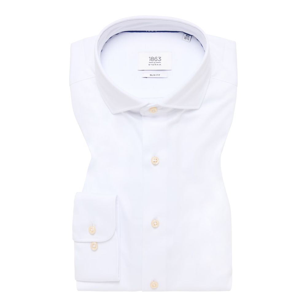 ETERNA Soft Jersey White Shirt 1