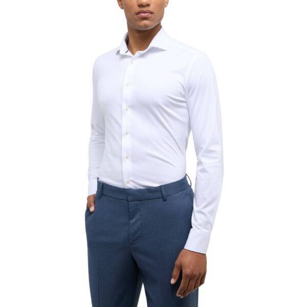 ETERNA Soft Jersey White Shirt 3