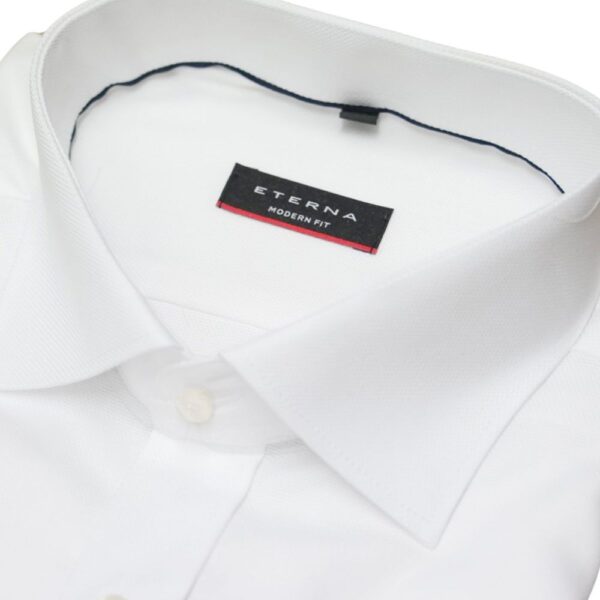 ETERNA Textured White Shirt Collar