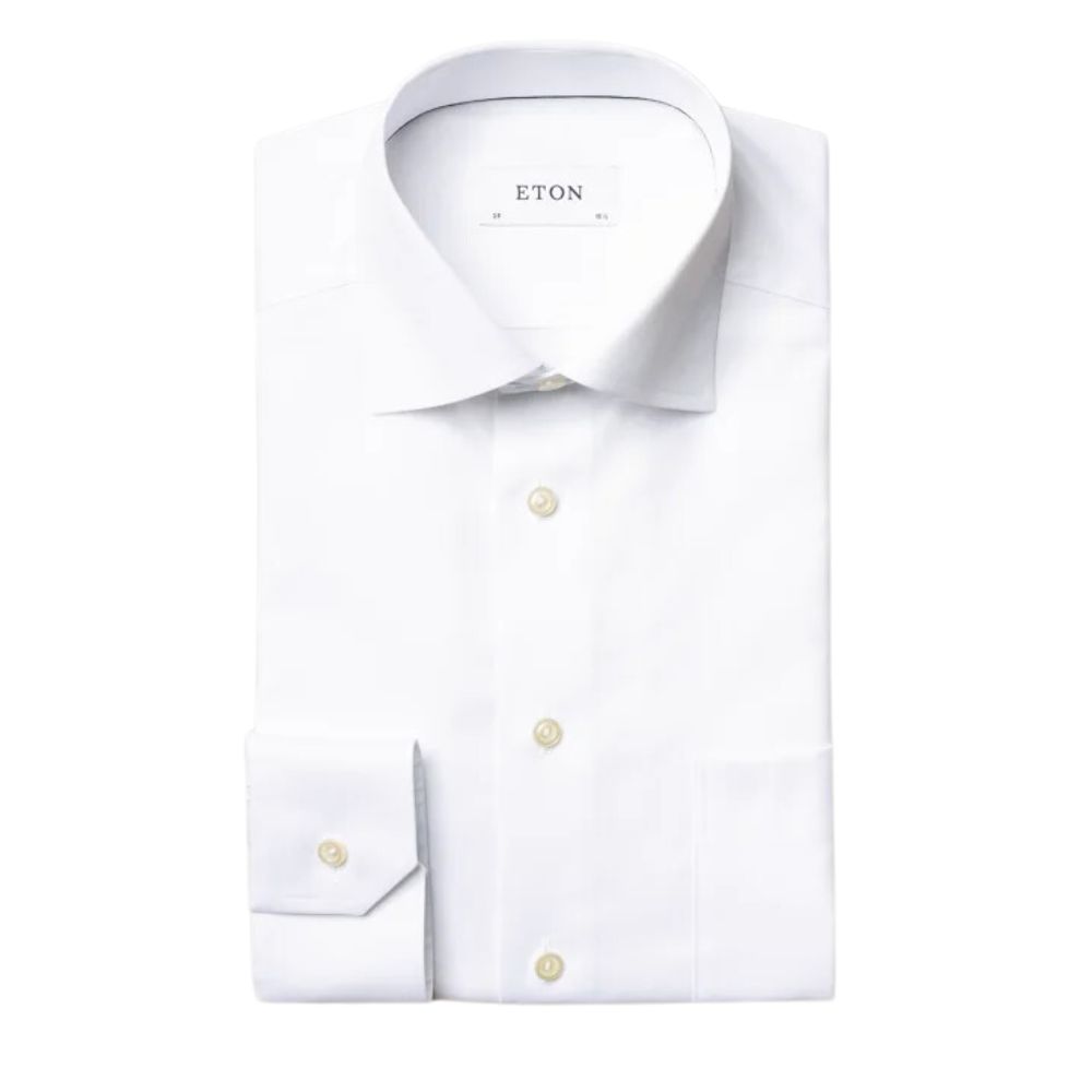 ETON Classic Fit Signature Twill White Shirt