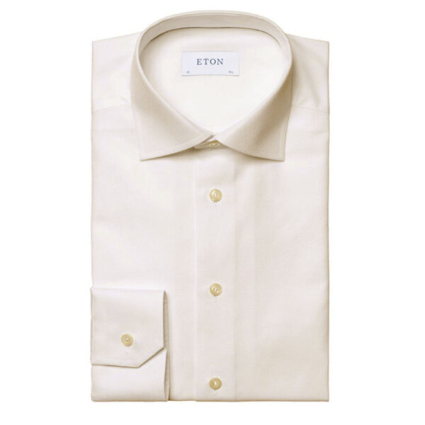 ETON Contemporary Fit Dobby Beige Shirt