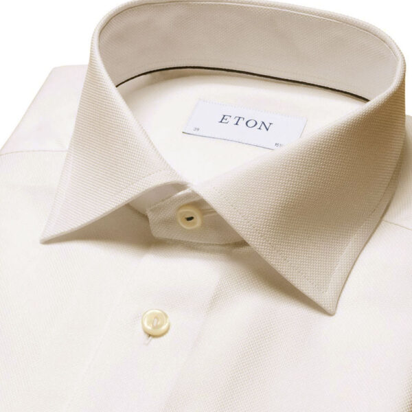 ETON Contemporary Fit Dobby Beige Shirt collar