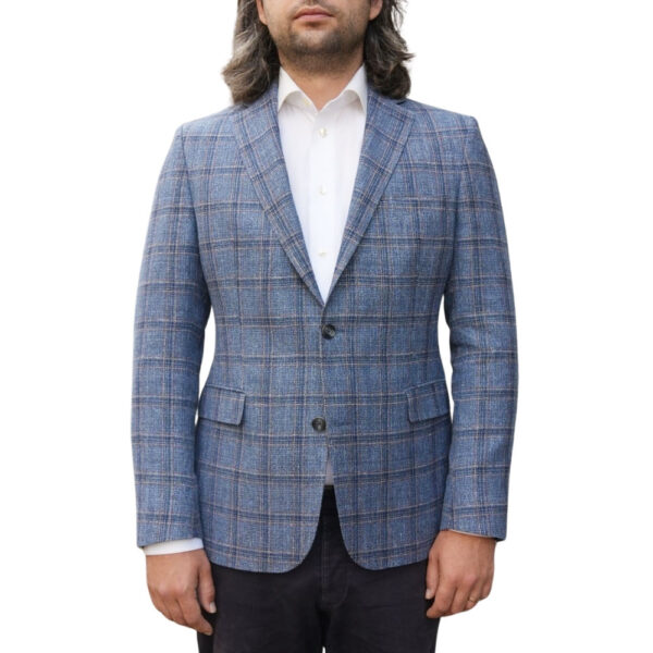 Eduard Dressler Blue Check Smart Jacket