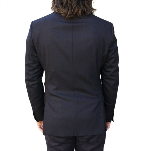 Eduard Dressler Navy Herringbone Jacket back