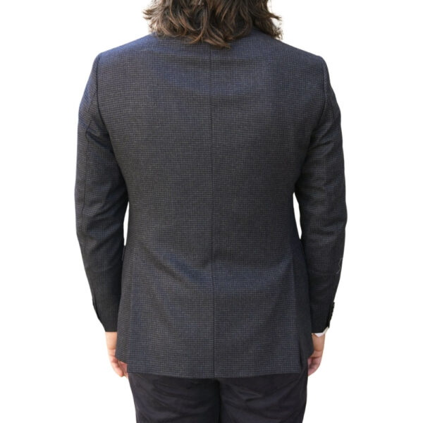 Eduard Dressler Small check charcoal Jacket back