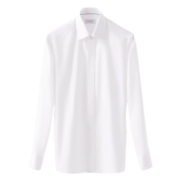 Eton Dobby White Tuxedo Shirt with French Cuff 2