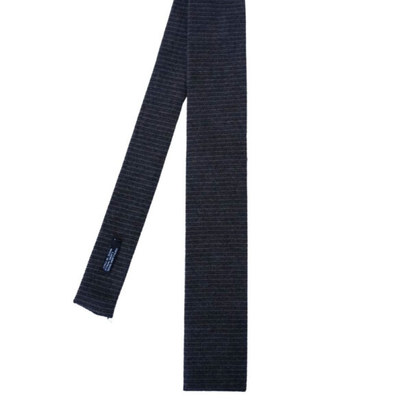 Fumagalli Dark Grey Knitted Wool Square Tie