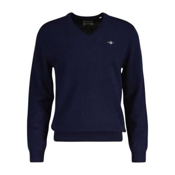 Gant Lambswool V Neck blue 1