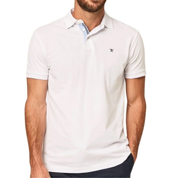 Hackett White Cotton Polo Shirt