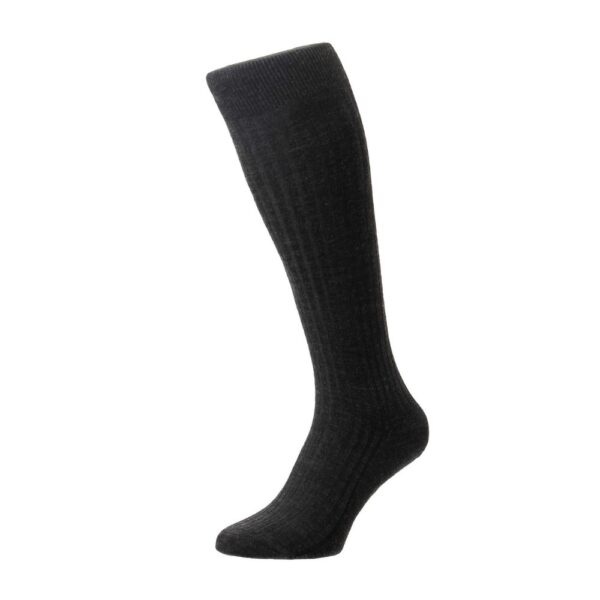 Pantherella Laburnum Merino Wool Charcoal Socks