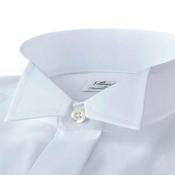 STENSTROMS Evening White Shirt with Wing Collar Collar