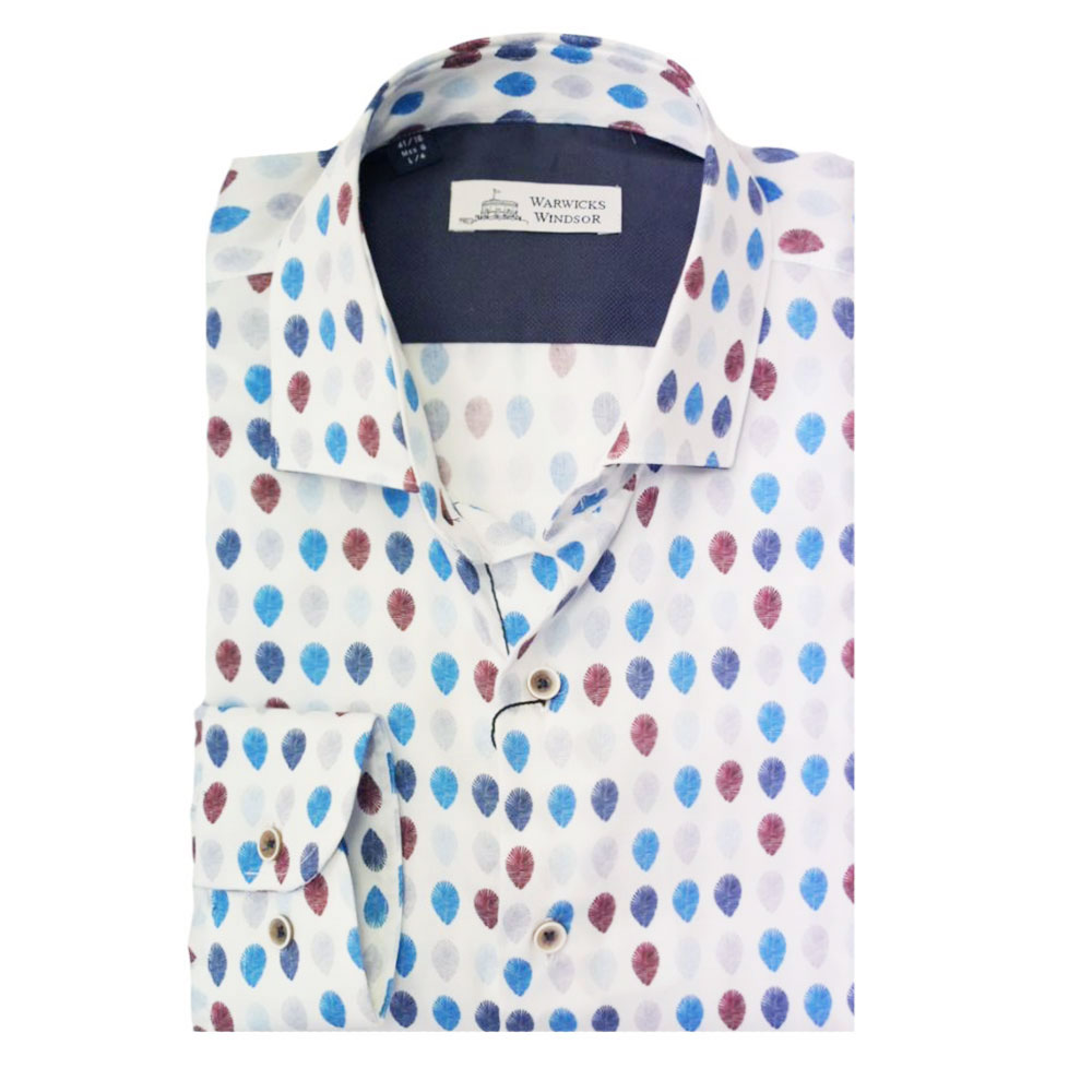 Warwicks Llamas Shells Regular Fit White Shirt