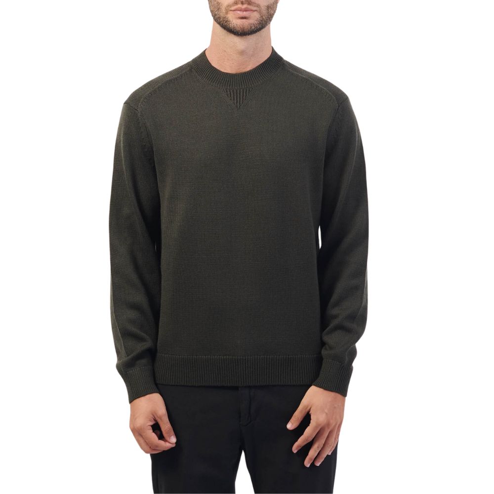 ARMANI EXCHANGE Organic Cotton Peat Green Jumper