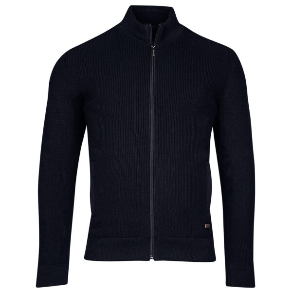 BAILEYS Soft Ribbed Full Zip Navy Cardigan