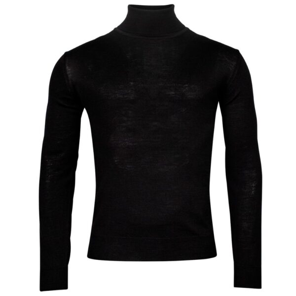 Baileys Merino Wool Black Roll Neck Jumper