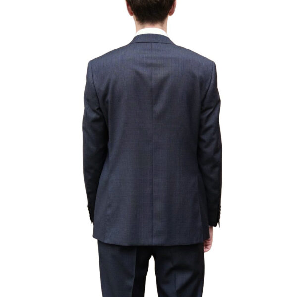 CANALI Pure Wool Check Slim Fit Navy Suit back