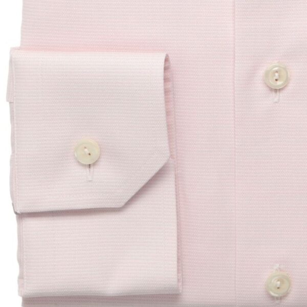 Eton Super Fine Check Slim Fit Pink Shirt sleeve