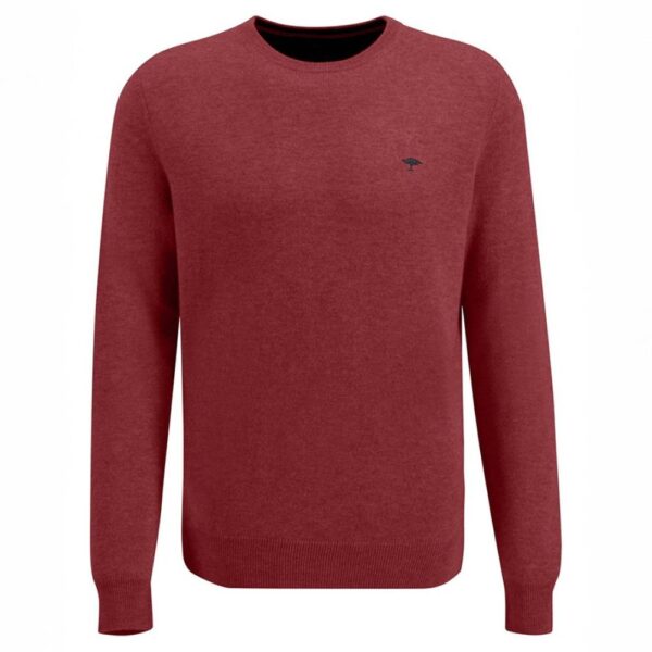 Fynch-Hatton Merino Cashmere Red Crew Neck Jumper