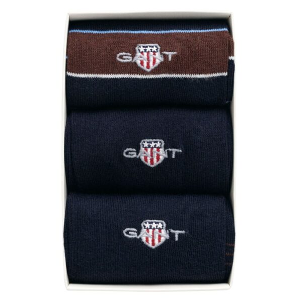 GANT 3 Pack Shield Tie Stripe Socks Gift