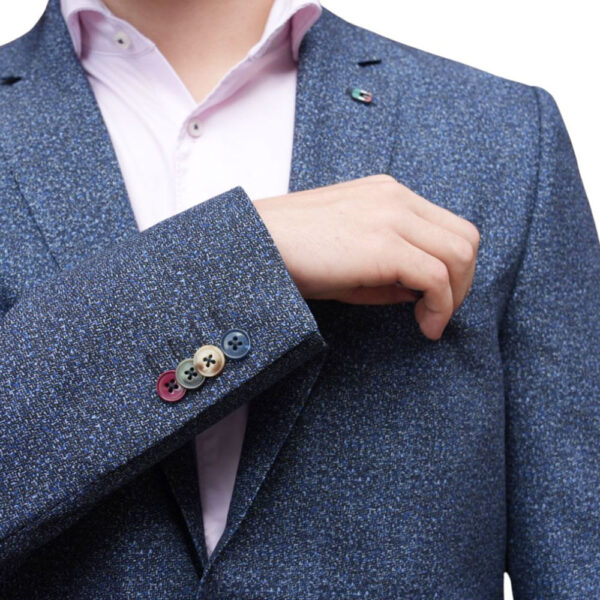 Giordano Blue and Navy Melange Jacket detail