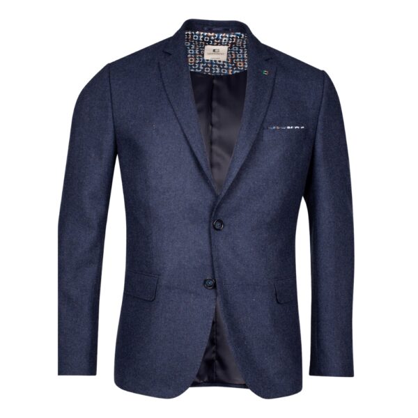 Giordano Robert Wool Silk Blend Twill Royal Blue Jacket