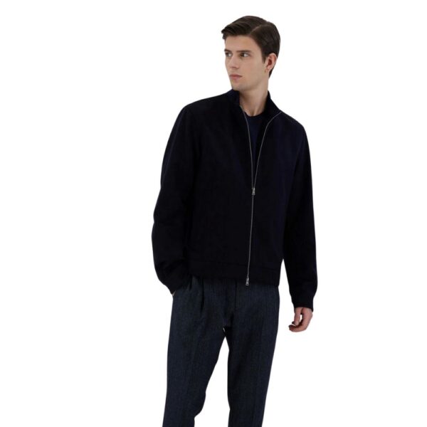 HERNO Navy Cashmere Bomber Jacket 3