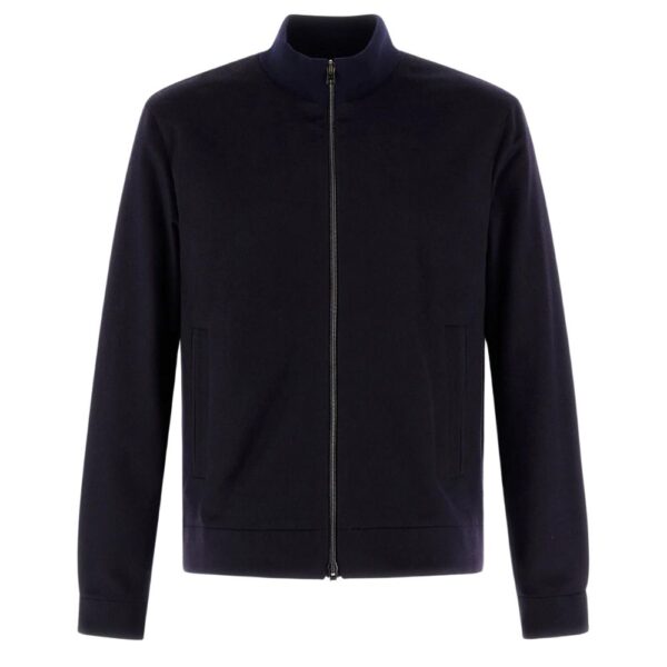 HERNO Navy Cashmere Bomber Jacket 5