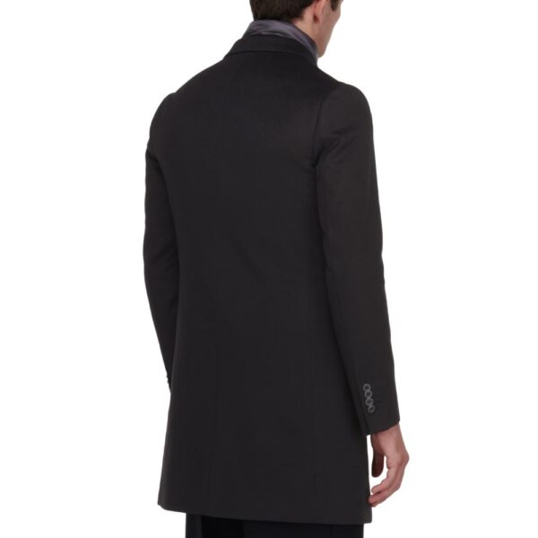 Herno Black 100 Cashmere Overcoat 4