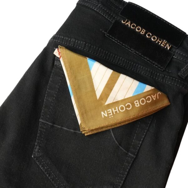 Jacob Cohen Bard Horse Hair Badge Solid Black Denim