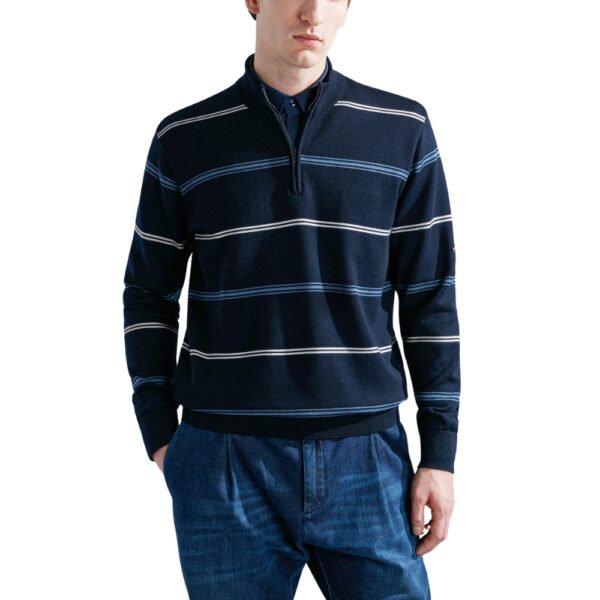 Paul Shark Centre Stripe Navy Half Zip 3