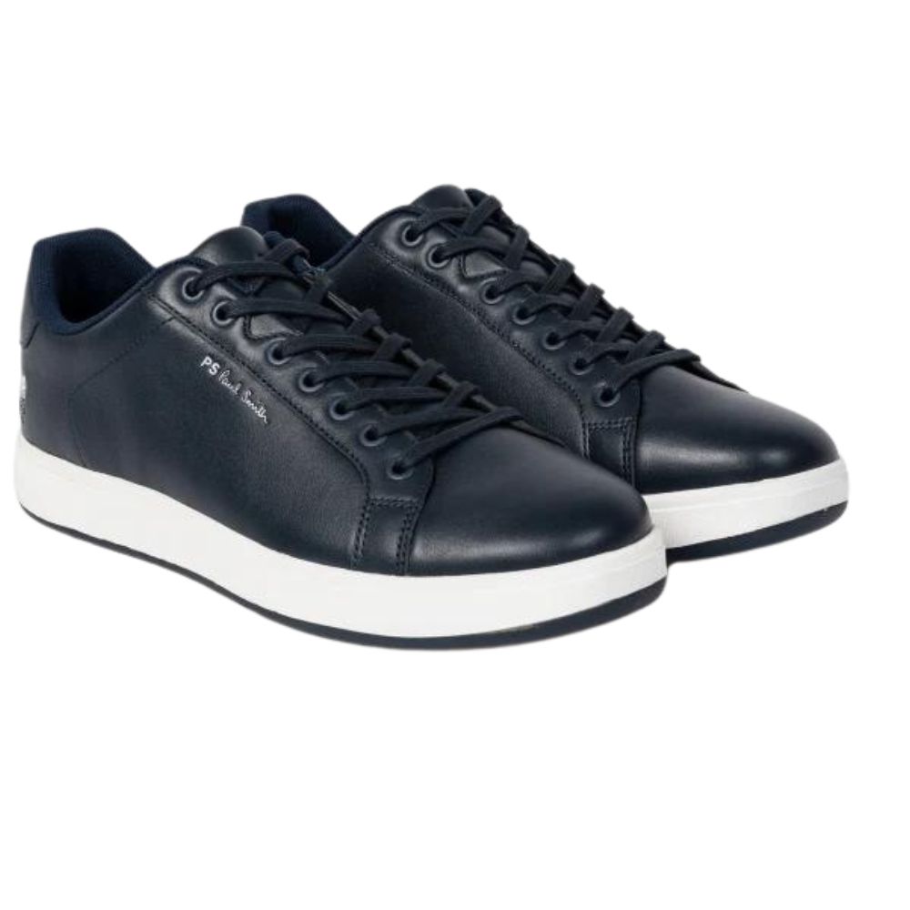 Paul Smith Navy Leather Albany Trainers 9