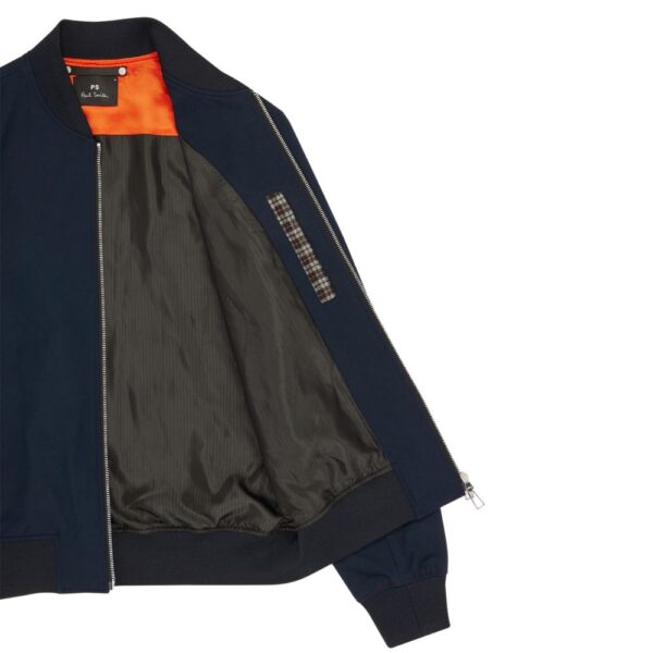 Paul Smith Navy Zip Bomber Jacket detail