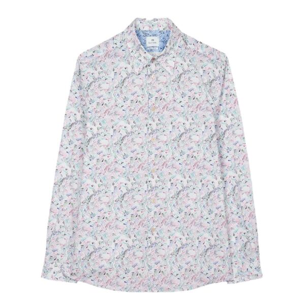 Paul Smith White Pattern Shirt Front