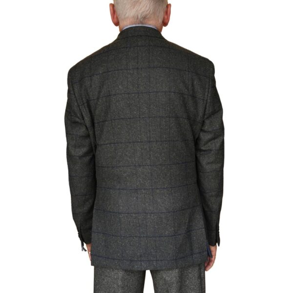 ROY ROBSON Regular Fit Wool Green And Blue Check Jacket 3