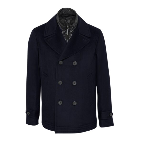 SAND Copenhagen Landon Wool Cashmere Blend Navy Peacoat