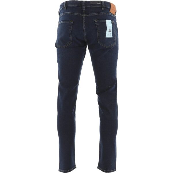 PAUL SMITH Dark Colour Wash Branded Tapered Jeans - Image 2