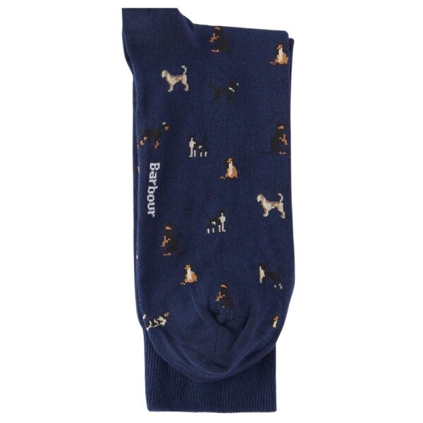 Barbour Mavin Dogs Navy Socks 2