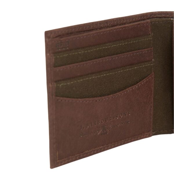 Barbour Padbury Billfold Dark Brown Wallet 4