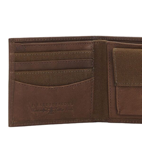 Barbour Padbury Billfold Dark Brown Wallet 5