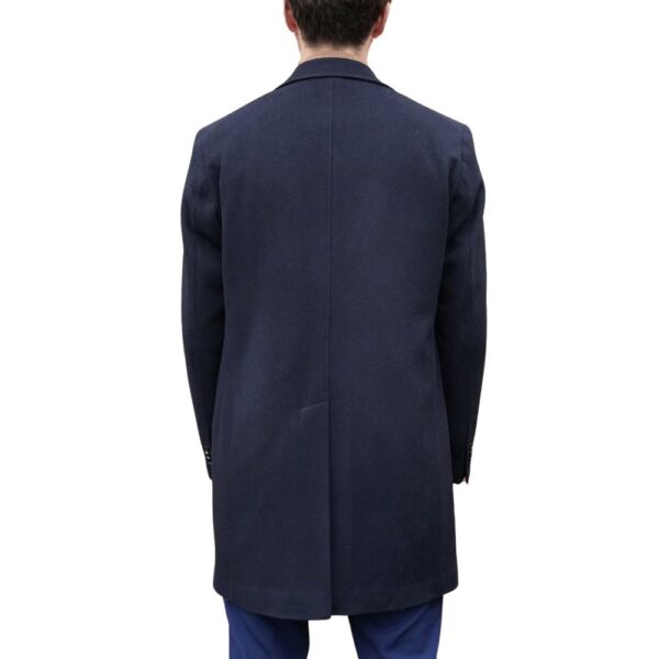 Bugatti Navy Wool Overcoat 3