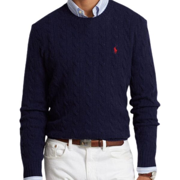 Ralph Lauren Cable Knit Crew Neck Jumper 4