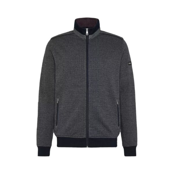 Bugatti Fine Mesh Grey Cotten 1/4 Zip