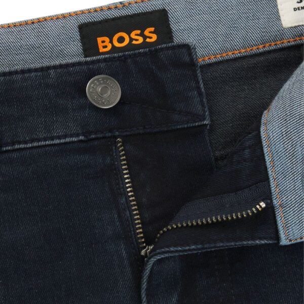 Delaware slim fit jeans in blue black slubby denim 2