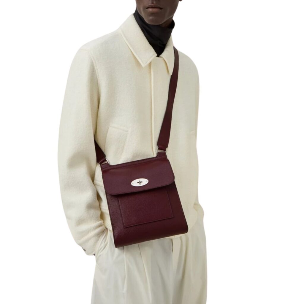 Mulberry Small Antony Black Cherry Small Classic Grain