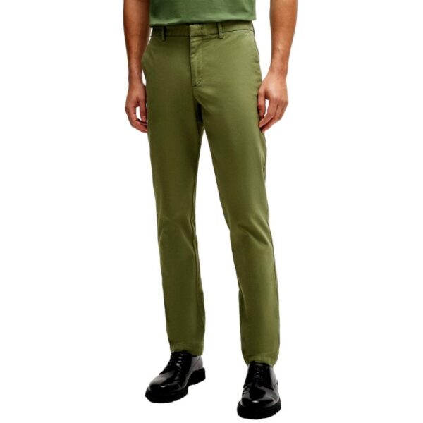 BOSS Slim Fit Kaito Light Green Chinos 1