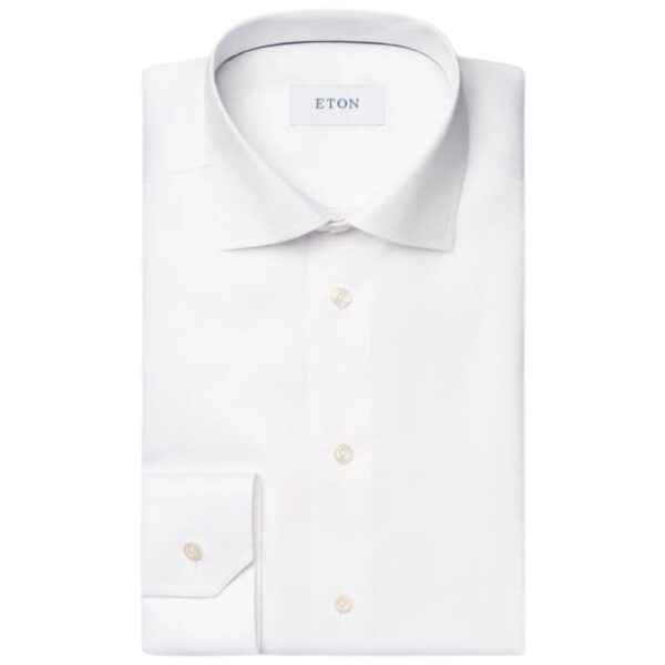 Eton Super Slim Fit White Shirt Moderate Cutaway 1