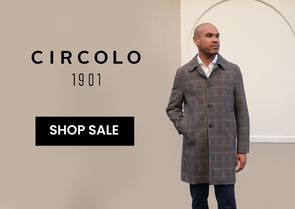 shop sale circolo Check Peacoat Nick Hems Menswear Online 2