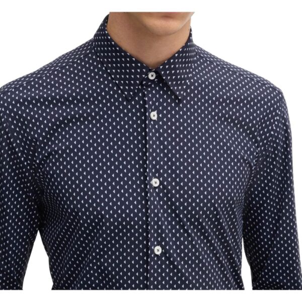 BOSS Roan Slim-fit Shirt in Geometric Print Performance Stretch Fabric - Image 4